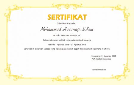 Detail Sertifikat Pkl Download Nomer 51