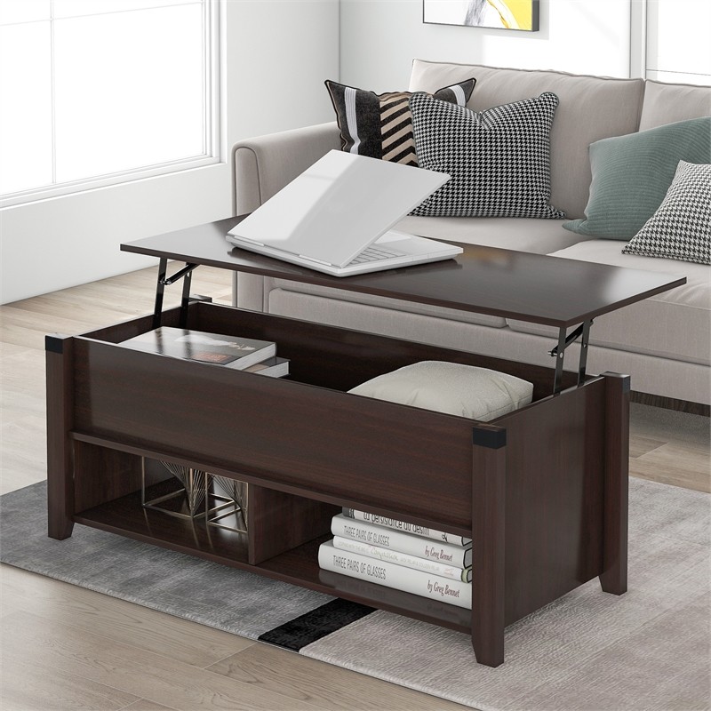 Detail Walnut Cherry Navigator Coffee Table Nomer 13