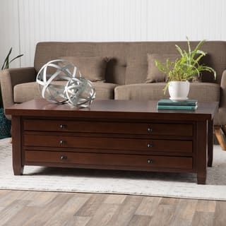 Detail Walnut Cherry Navigator Coffee Table Nomer 3