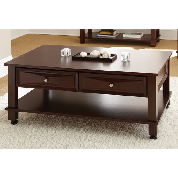 Detail Walnut Cherry Navigator Coffee Table Nomer 21