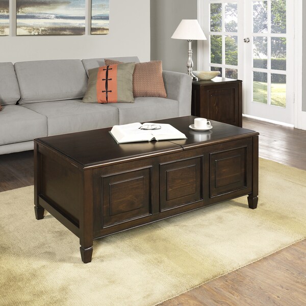 Detail Walnut Cherry Navigator Coffee Table Nomer 28