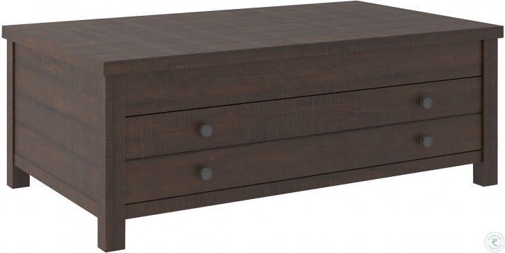 Detail Walnut Cherry Navigator Coffee Table Nomer 30