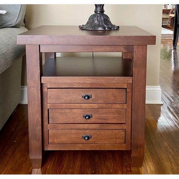 Detail Walnut Cherry Navigator Coffee Table Nomer 6