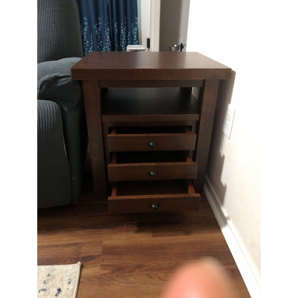 Detail Walnut Cherry Navigator Coffee Table Nomer 7