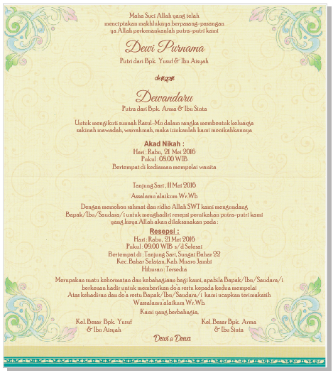 Detail Setting Undangan Pernikahan Nomer 49
