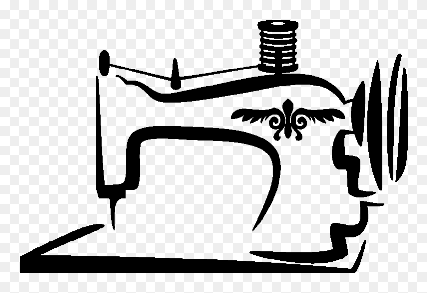 Detail Sewing Machine Silhouette Clip Art Nomer 22