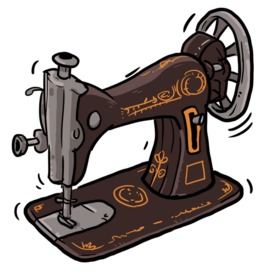 Detail Sewing Machine Silhouette Clip Art Nomer 49