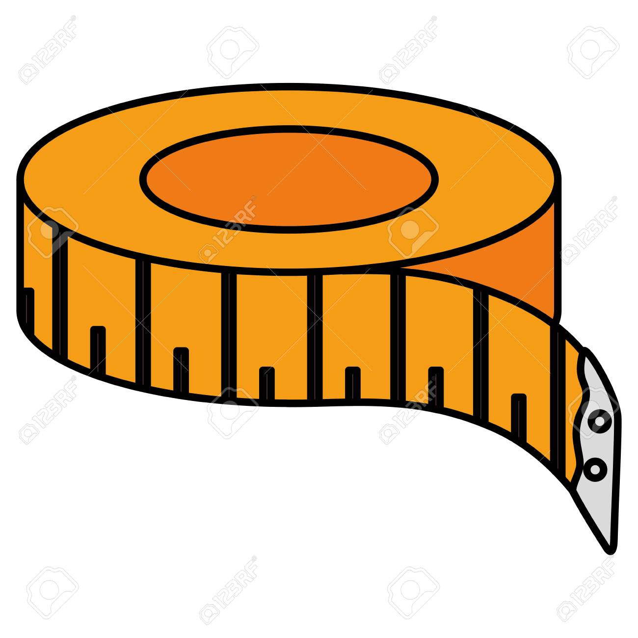 Detail Sewing Tape Measure Clipart Nomer 2