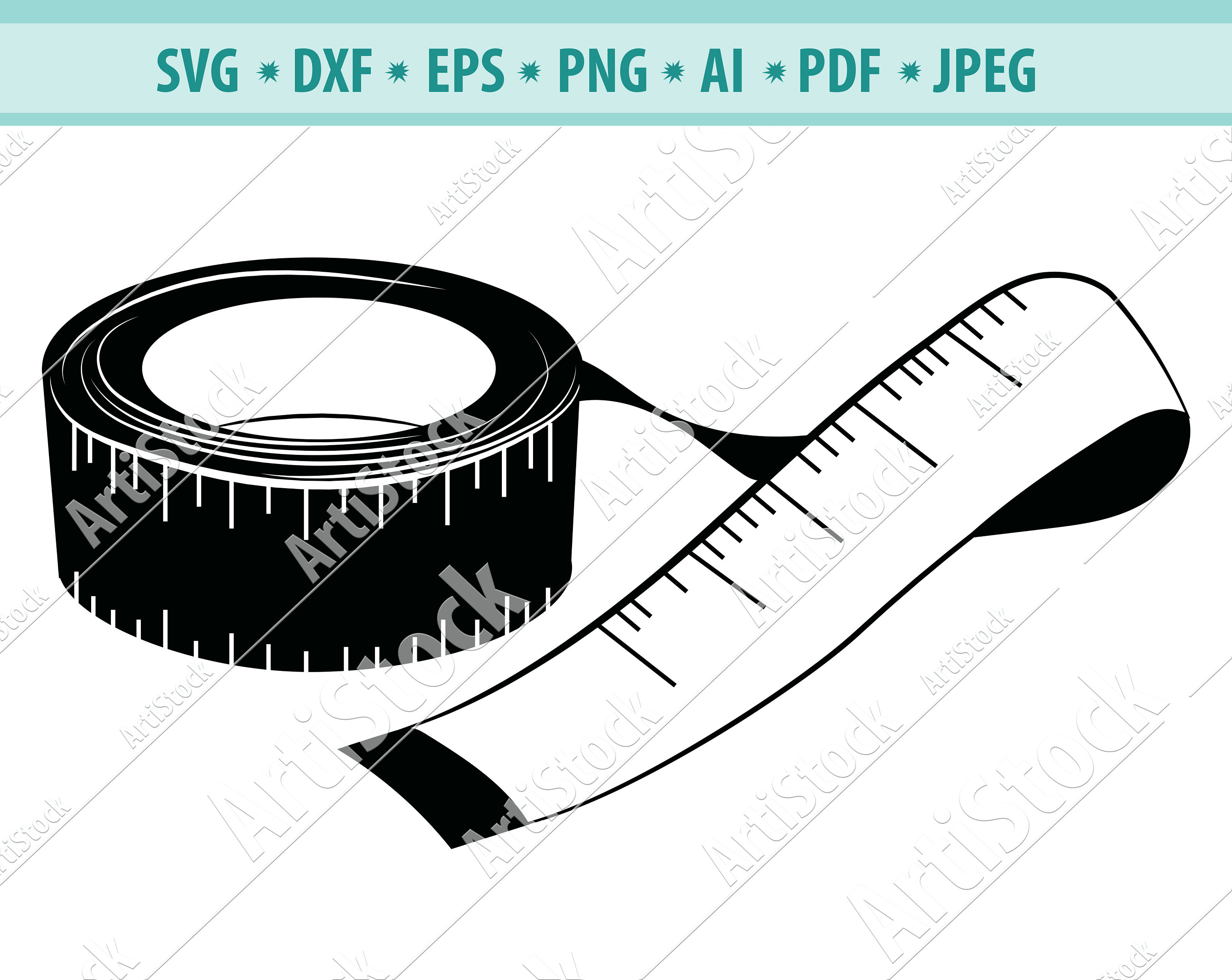 Detail Sewing Tape Measure Clipart Nomer 46