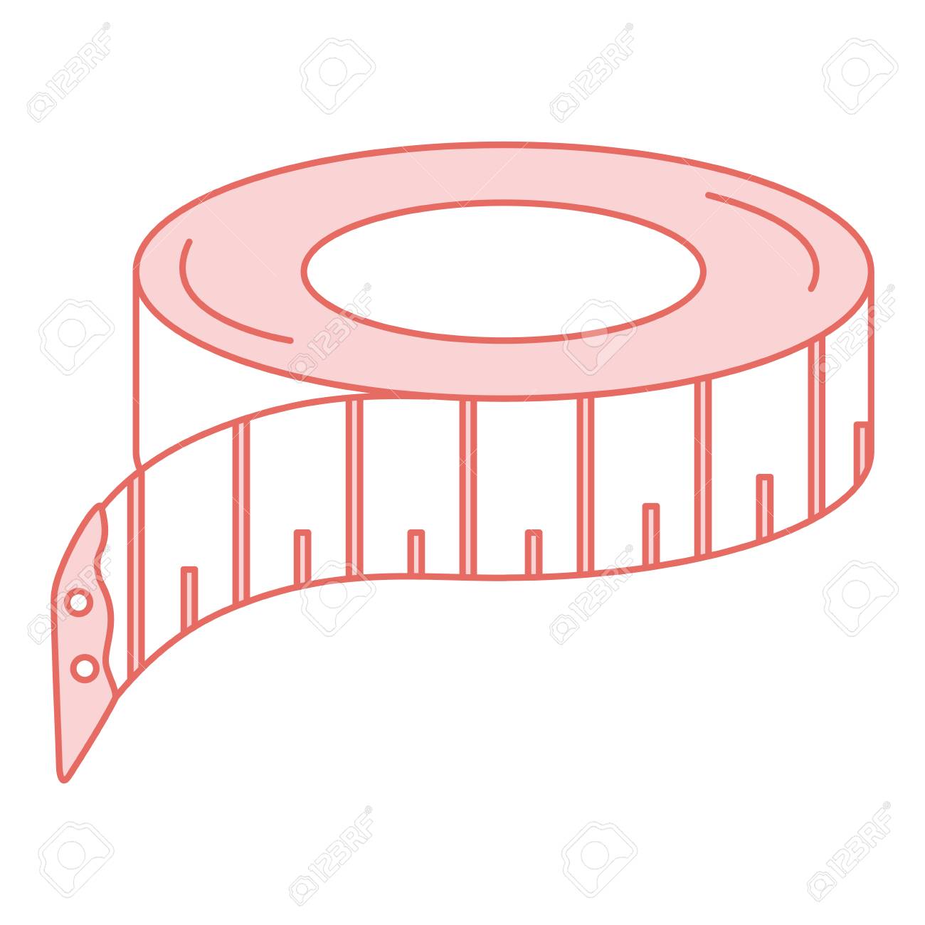 Detail Sewing Tape Measure Clipart Nomer 7