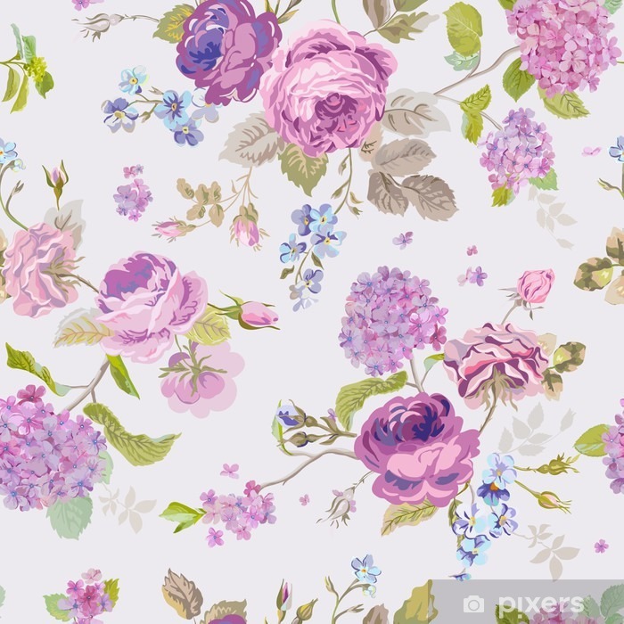 Detail Shabby Chic Flower Wallpaper Nomer 12
