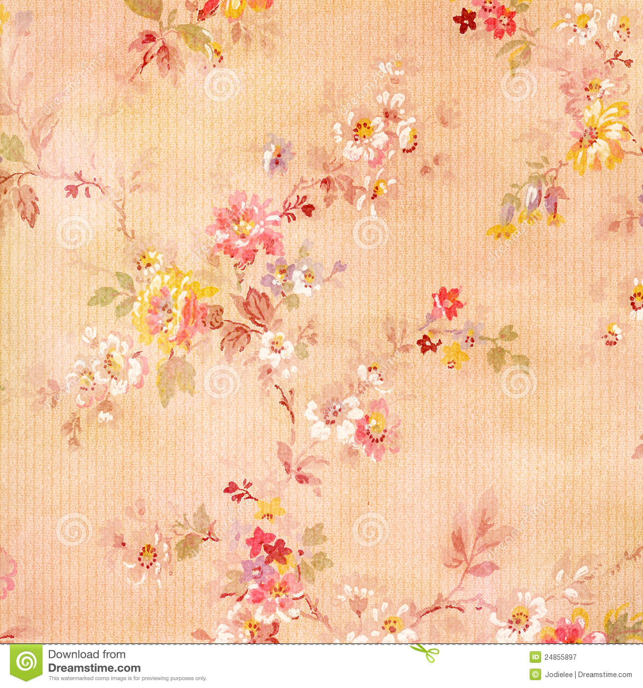 Detail Shabby Chic Flower Wallpaper Nomer 35