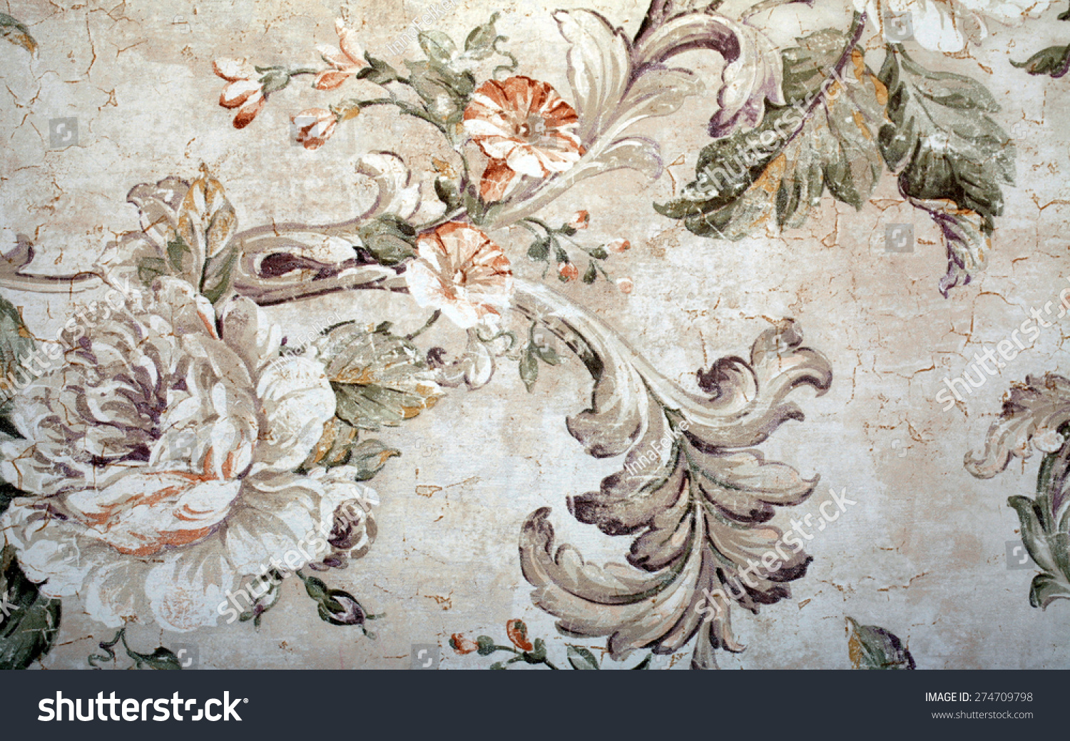 Detail Shabby Chic Flower Wallpaper Nomer 43