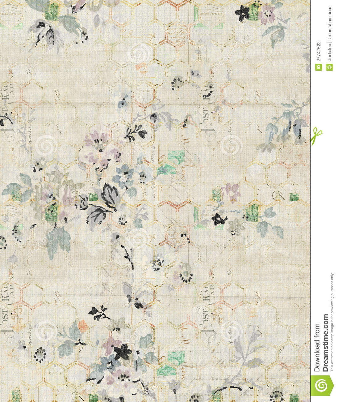 Detail Shabby Chic Flower Wallpaper Nomer 45