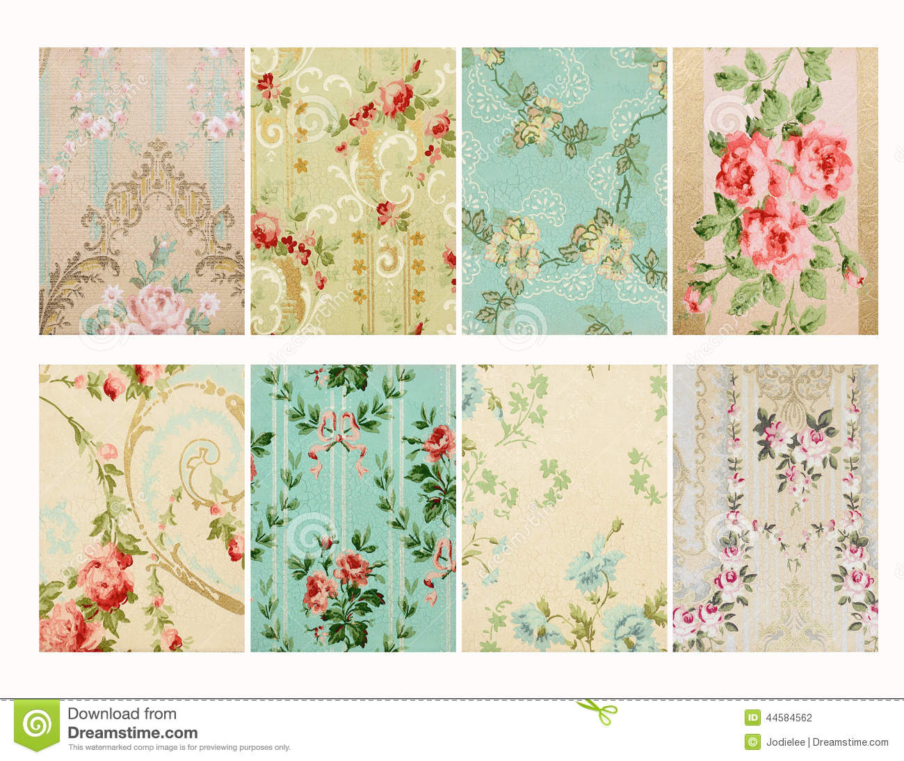 Detail Shabby Chic Flower Wallpaper Nomer 52