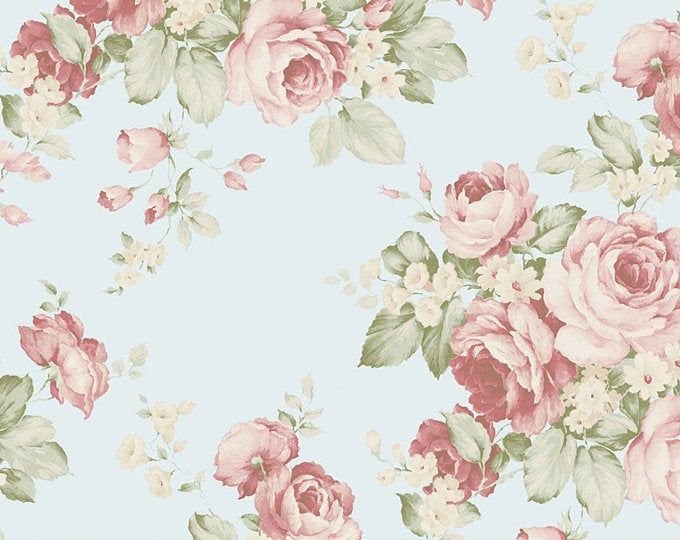 Detail Shabby Chic Flower Wallpaper Nomer 8