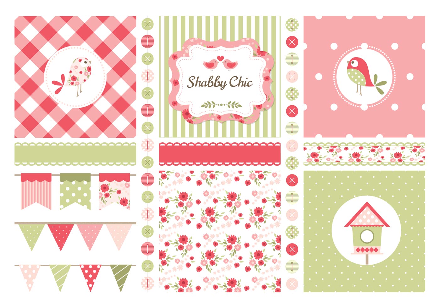 Detail Shabby Chic Vector Nomer 55