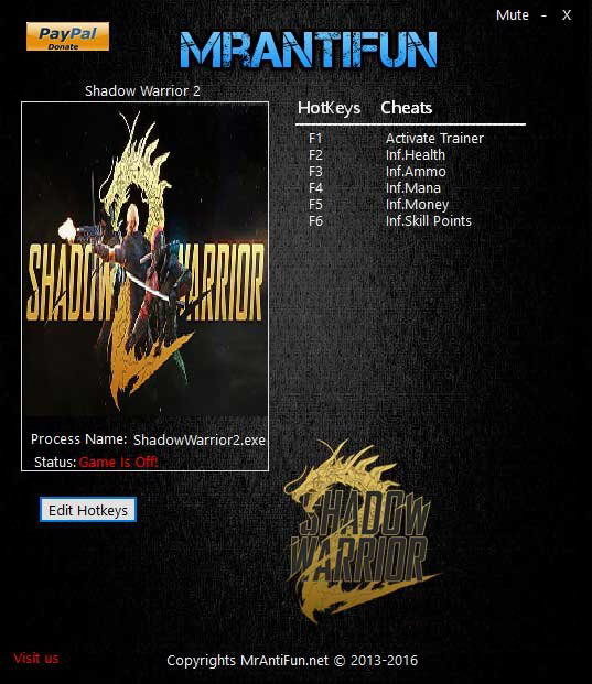 Detail Shadow Warrior 2 Trainer Nomer 2