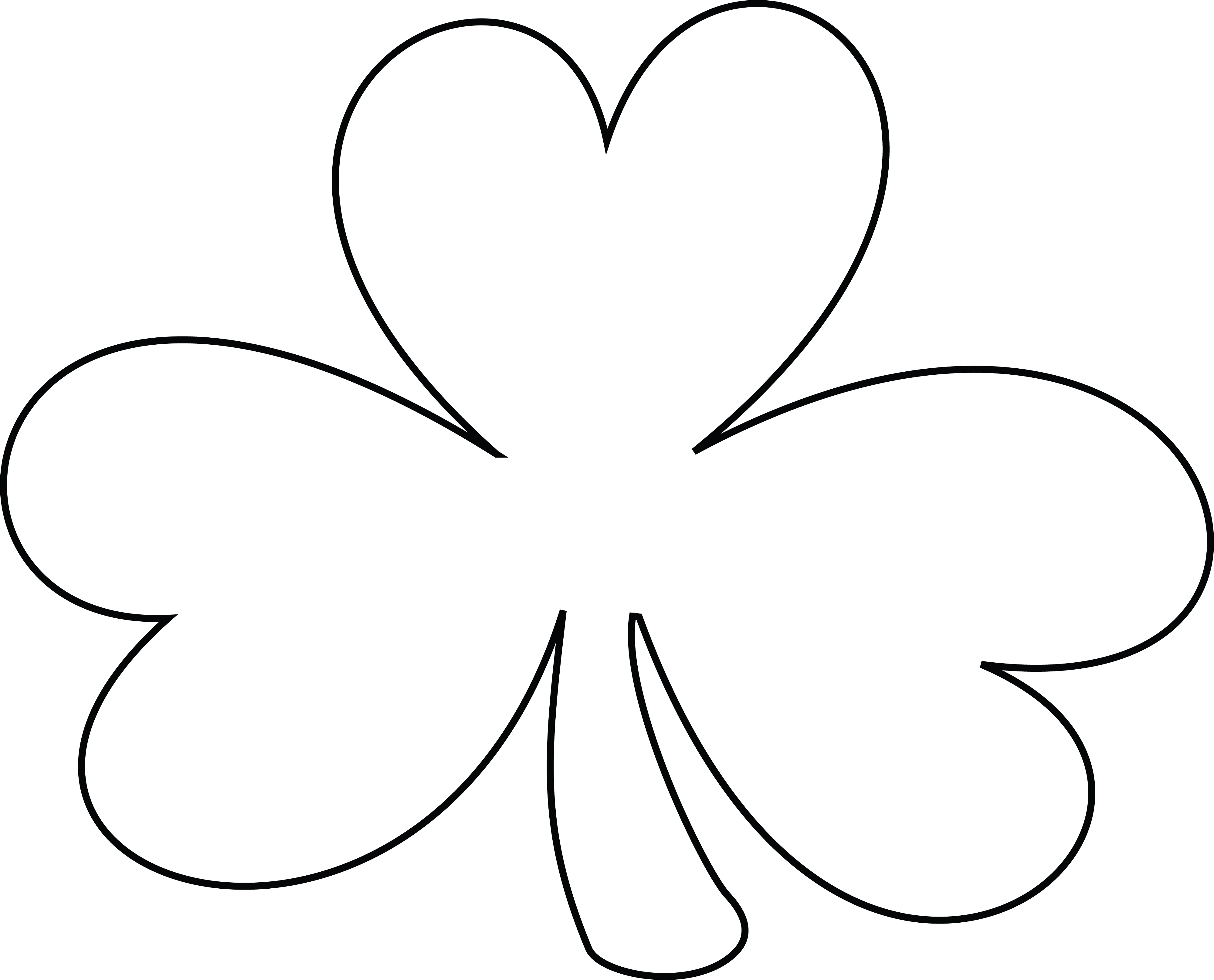 Detail Shamrock Black And White Clipart Nomer 8