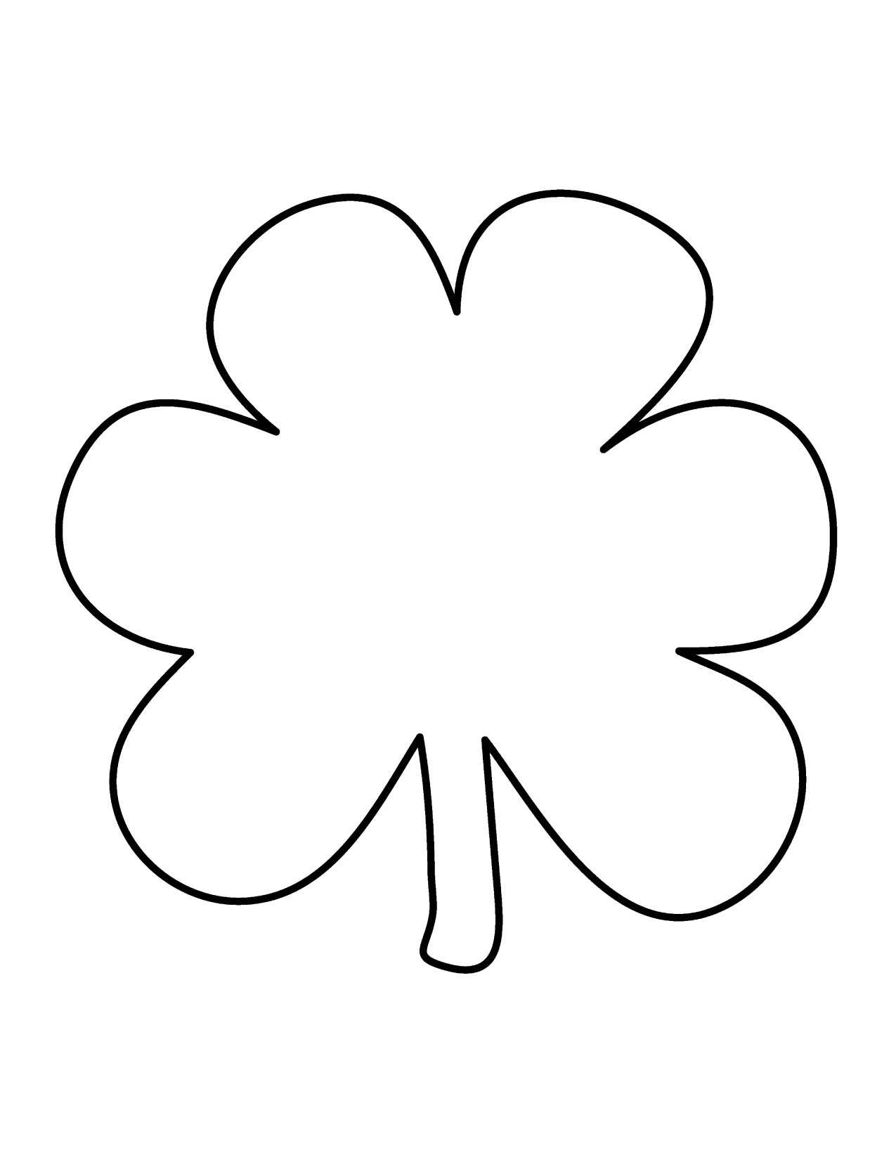 Detail Shamrock Black And White Clipart Nomer 13