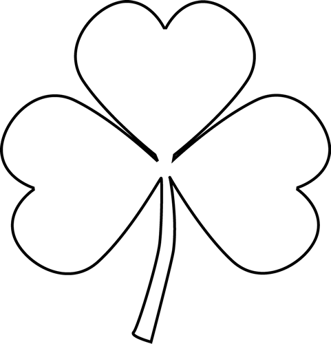 Detail Shamrock Black And White Clipart Nomer 17