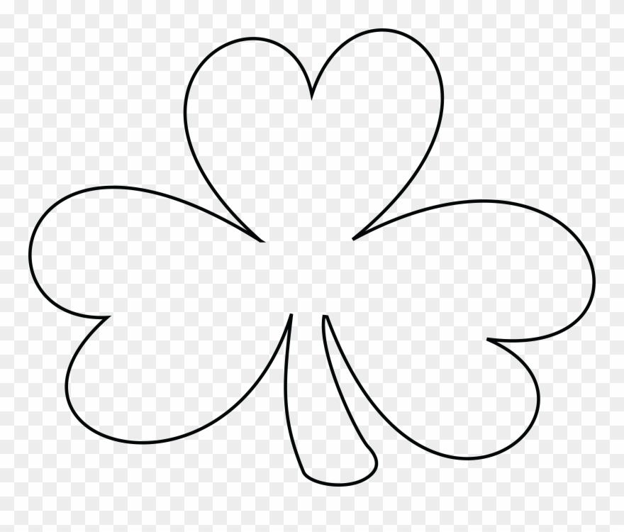 Detail Shamrock Black And White Clipart Nomer 22