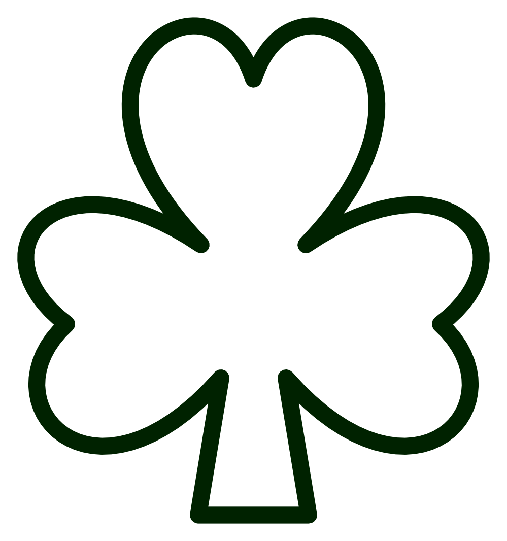 Detail Shamrock Black And White Clipart Nomer 7