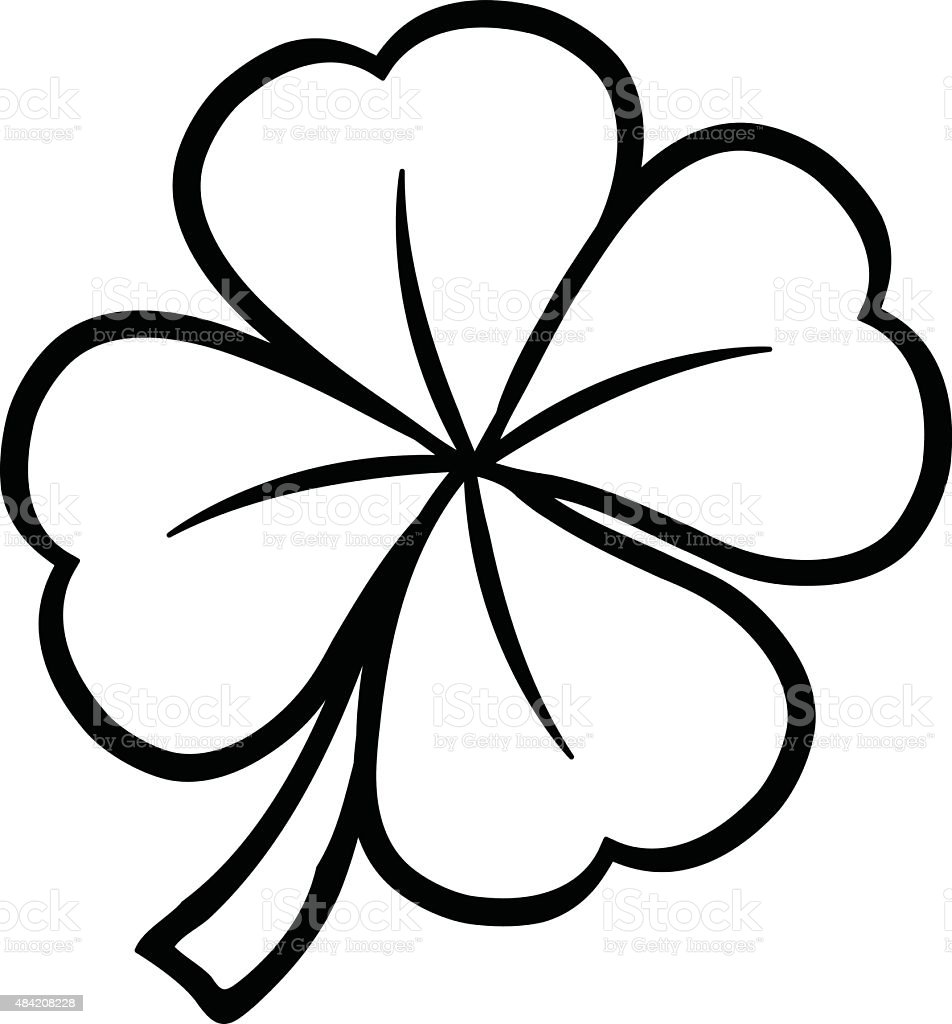 Detail Shamrock Clipart Black And White Nomer 26