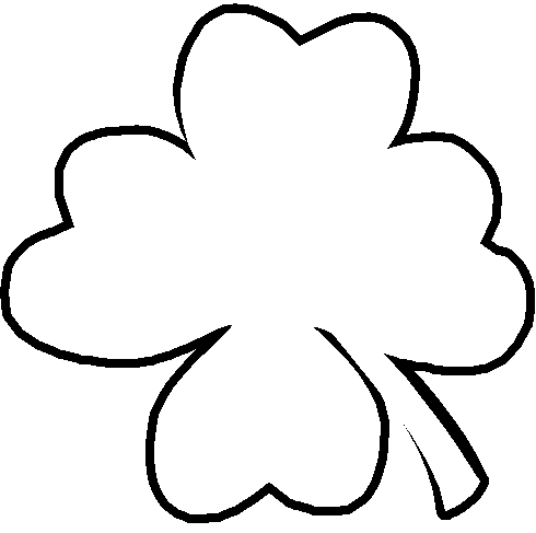 Detail Shamrock Clipart Black And White Nomer 39