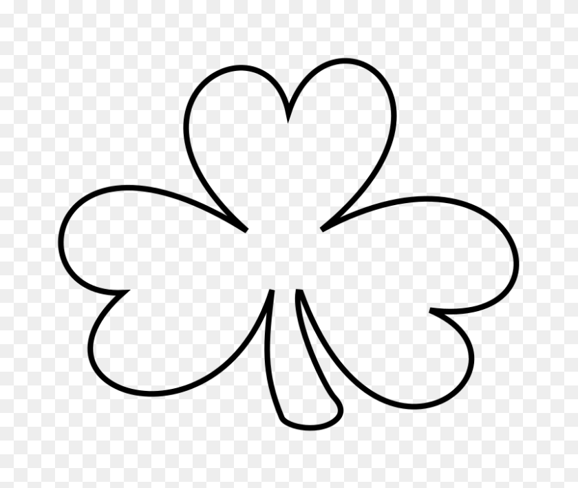 Detail Shamrock Clipart Black And White Nomer 6