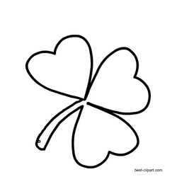 Detail Shamrock Clipart Black And White Nomer 7