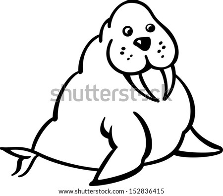 Detail Walrus Black And White Clipart Nomer 31