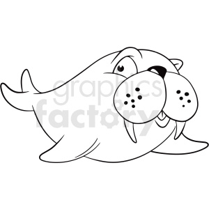 Detail Walrus Black And White Clipart Nomer 32