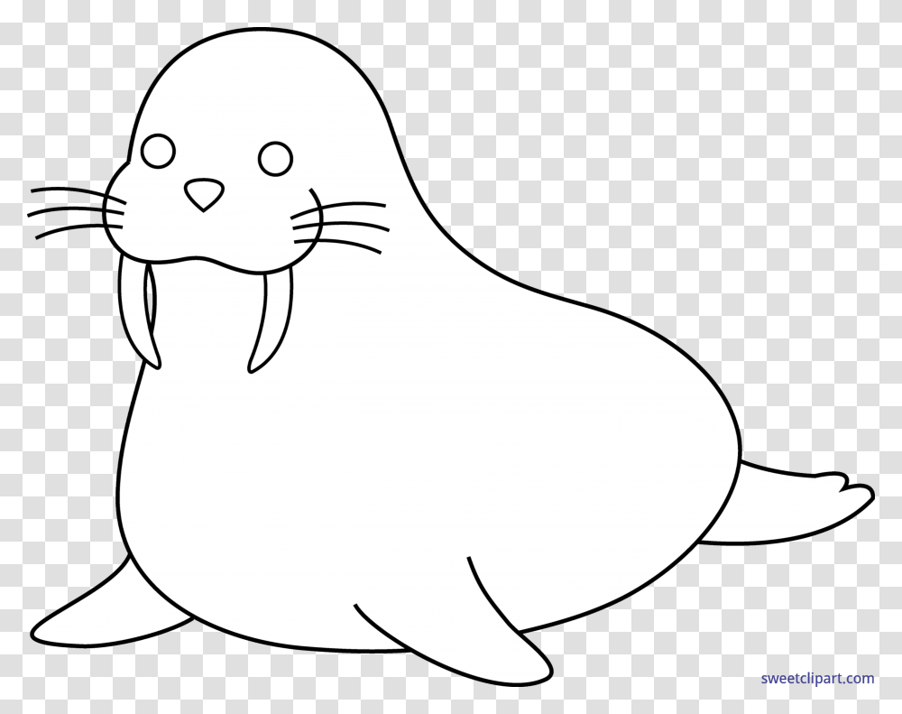 Detail Walrus Clipart Black And White Nomer 2