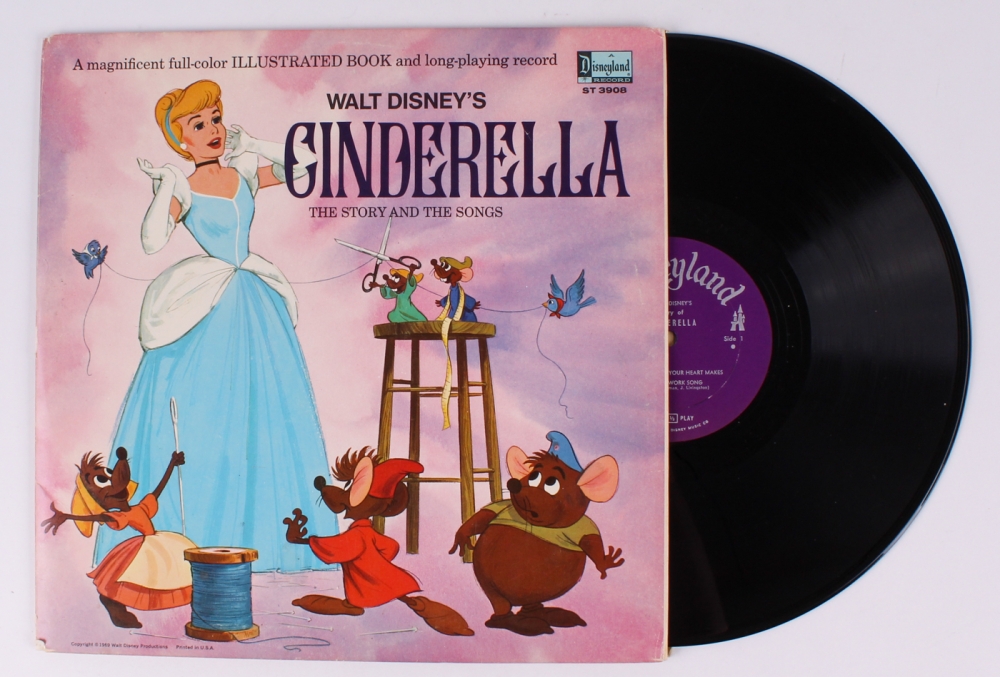 Detail Walt Disney Cinderella Vinyl Record Nomer 3