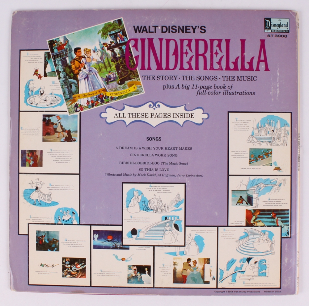 Detail Walt Disney Cinderella Vinyl Record Nomer 39