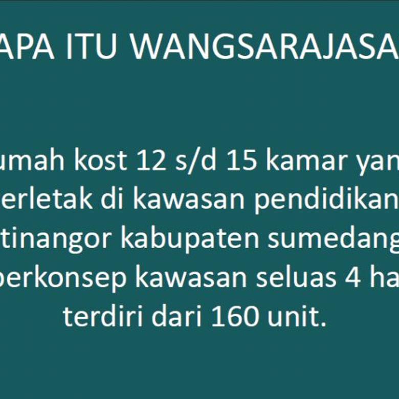 Detail Wangsarajasa Rumah Kost Terpadu Nomer 55