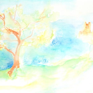 Detail Aquarell Landschaft Nomer 6