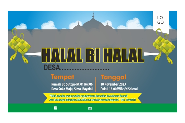 Detail Backdrop Halal Bihalal Cdr Nomer 10