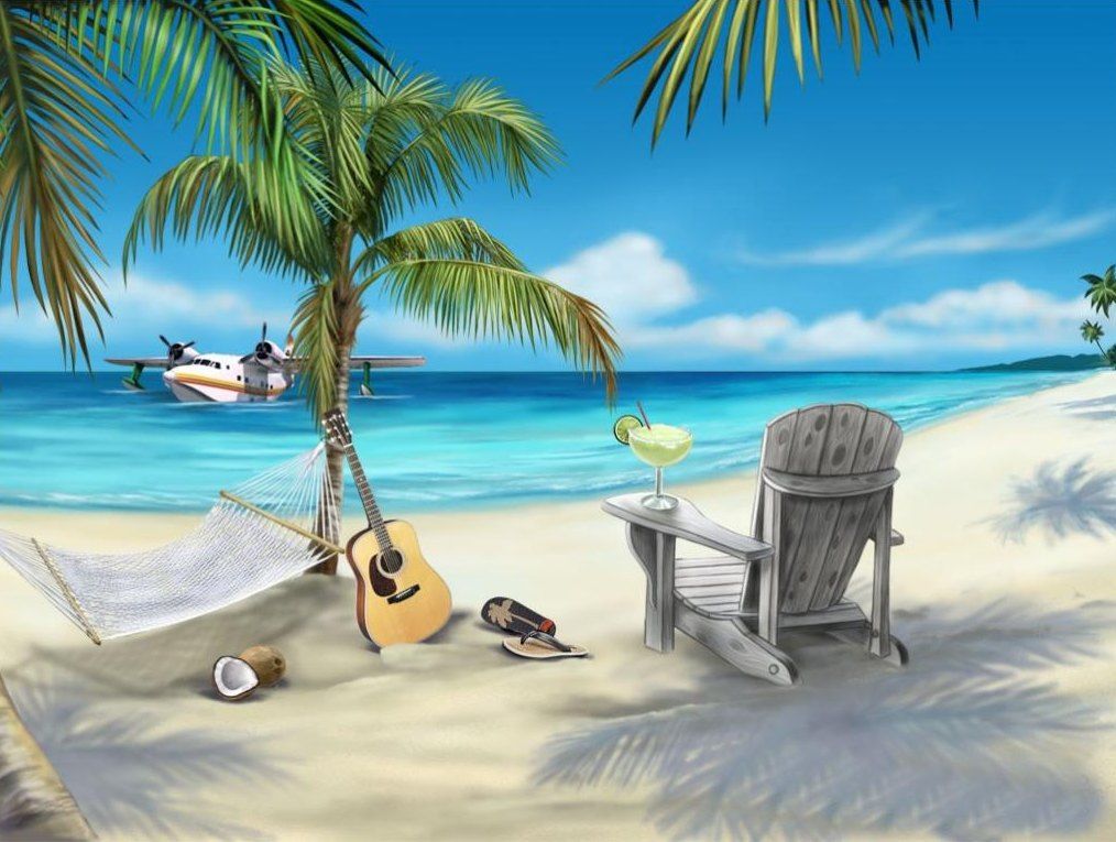 Backdrop Pantai - KibrisPDR