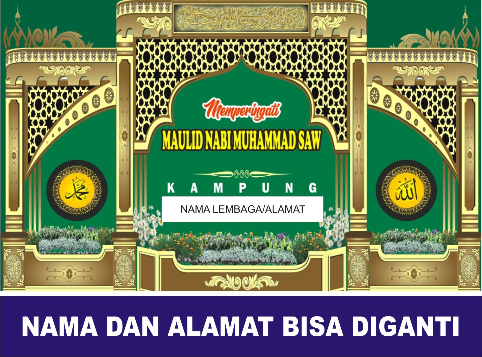 Detail Backdrop Pengajian Nomer 6