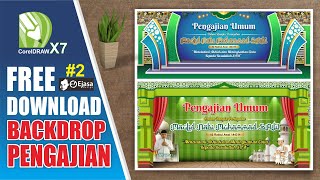 Detail Backdrop Pengajian Cdr Nomer 17