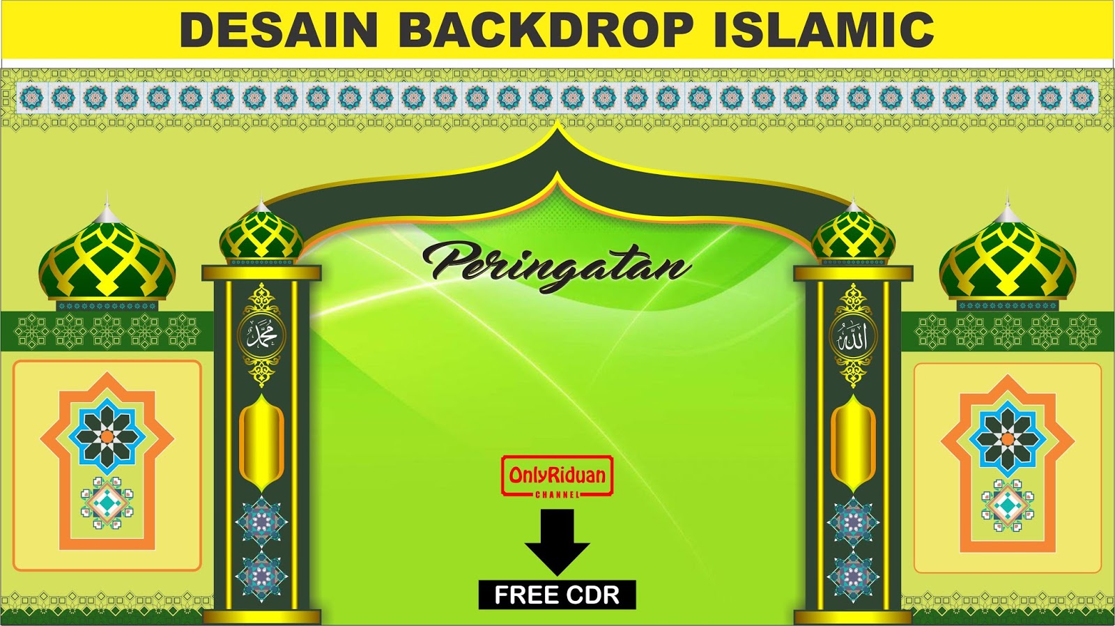 Detail Backdrop Pengajian Cdr Nomer 3