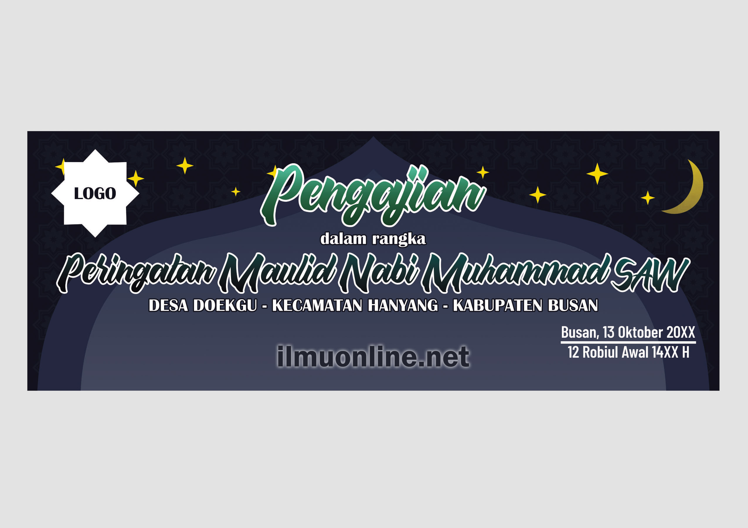 Detail Backdrop Pengajian Cdr Nomer 30