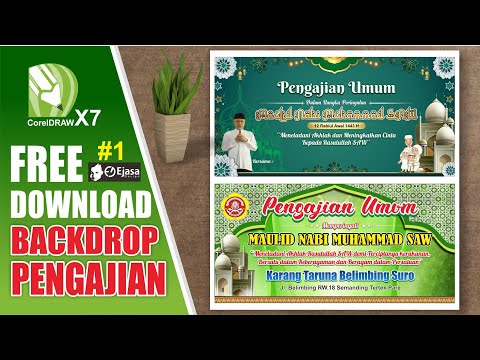 Detail Backdrop Pengajian Cdr Nomer 42