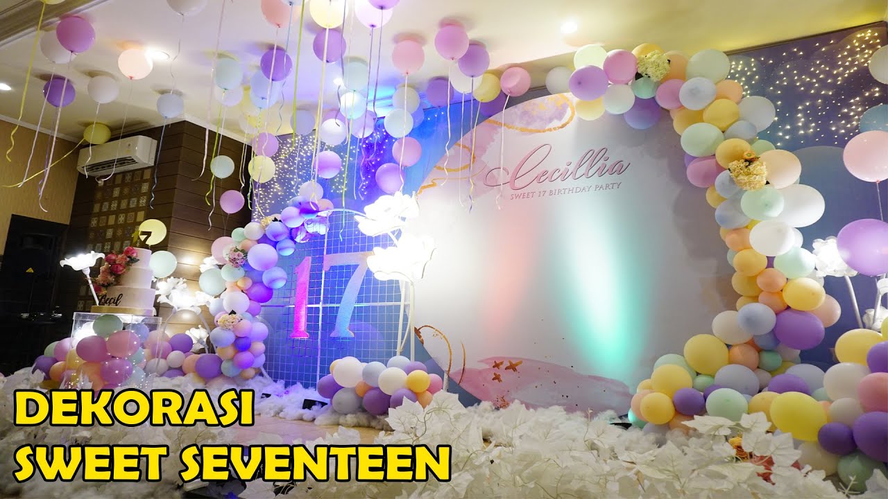 Detail Backdrop Sweet Seventeen Nomer 49