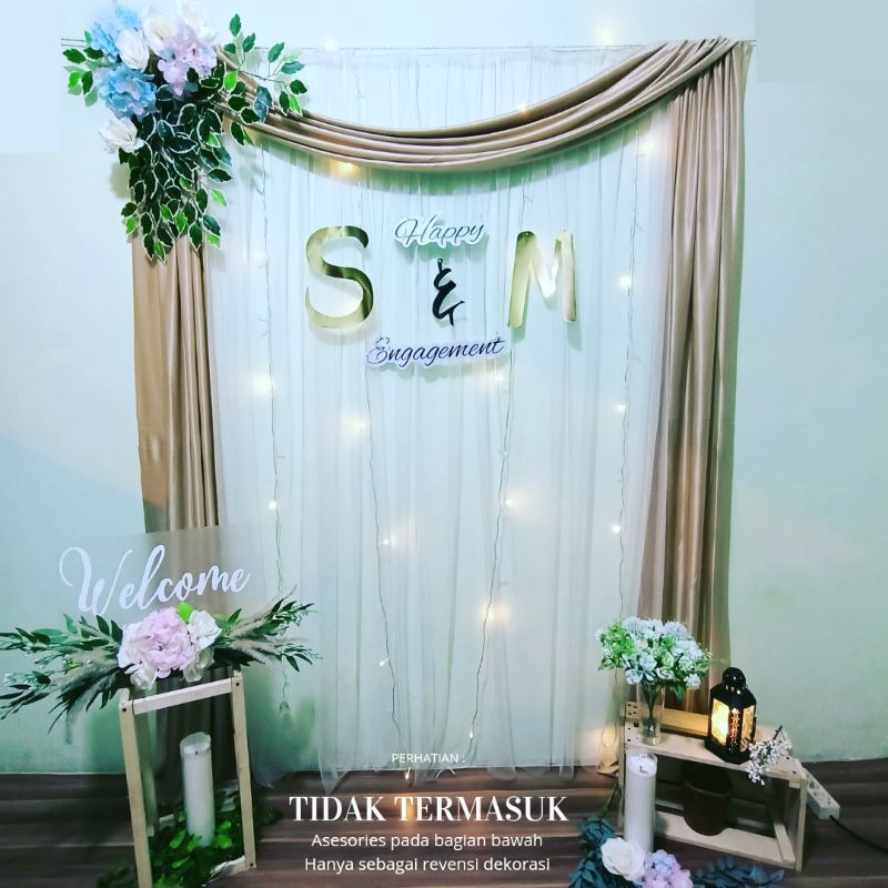 Detail Backdrop Tunangan Simple Nomer 3