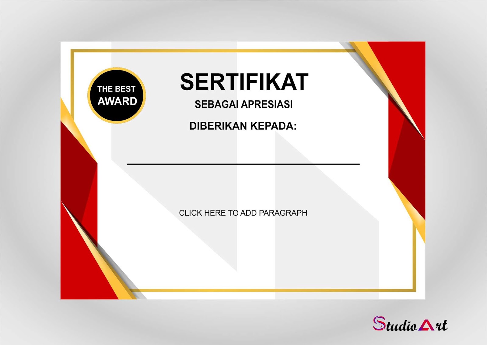 Detail Backgroun Sertifikat Nomer 22