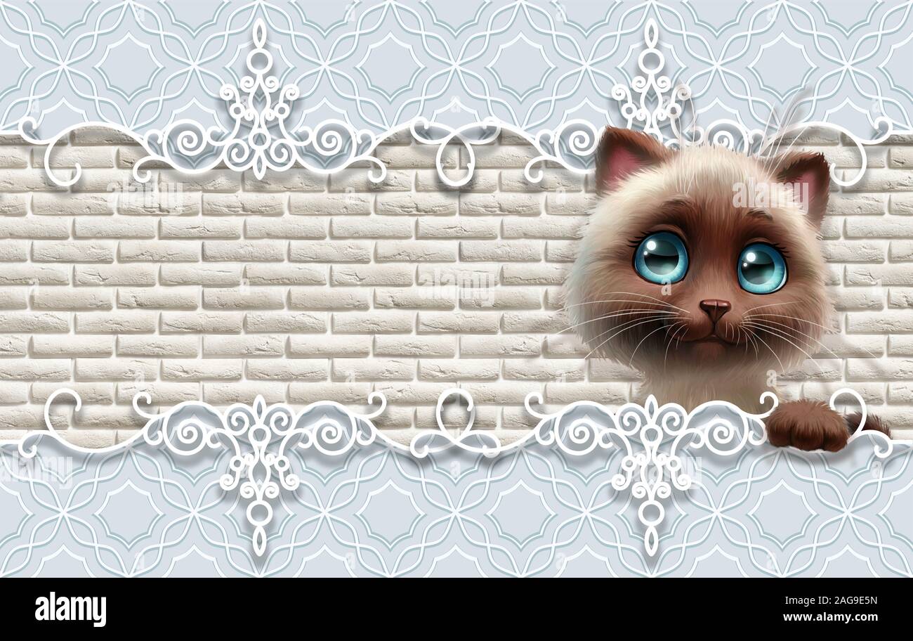 Detail Background 3d Cat Wallpaper Nomer 27