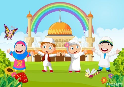 Detail Background Anak Muslim Kartun Nomer 7